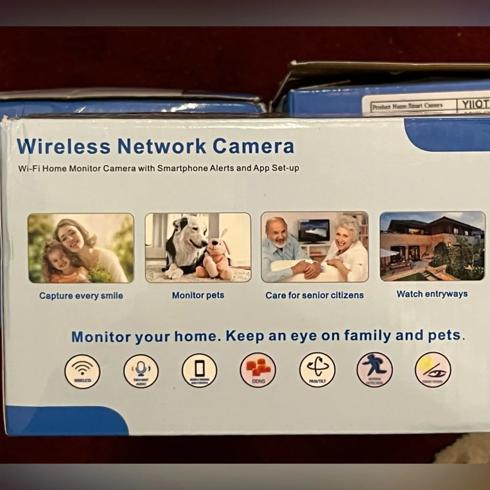 Set of 2 White Surveillance Cameras with USB Cables
